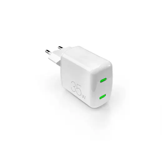 Puro MiniPro 35W GaN 2xUSB-C tīkla lādētājs | 35W | GaN | USB-C | balts