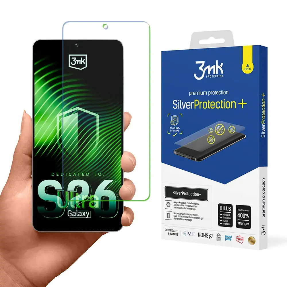 3mk SilverProtection+ aizsargplēve telefona ekrānam Samsung Galaxy S26 Ultra (S948)