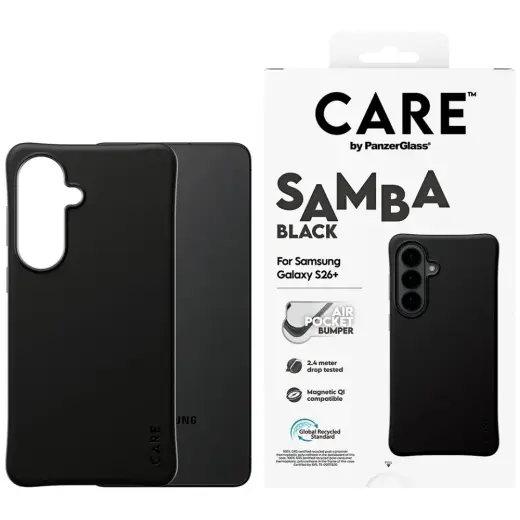 CARE by PanzerGlass Samba Black Qi phone case for Samsung Galaxy S26+ (S947) black