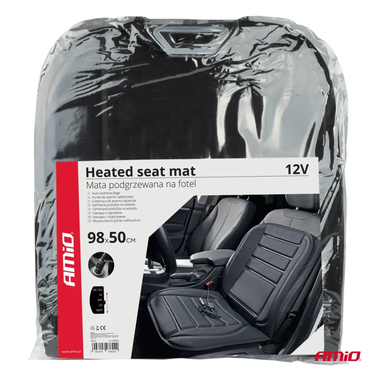 Heated Seat Mat 12V AMIO-03624