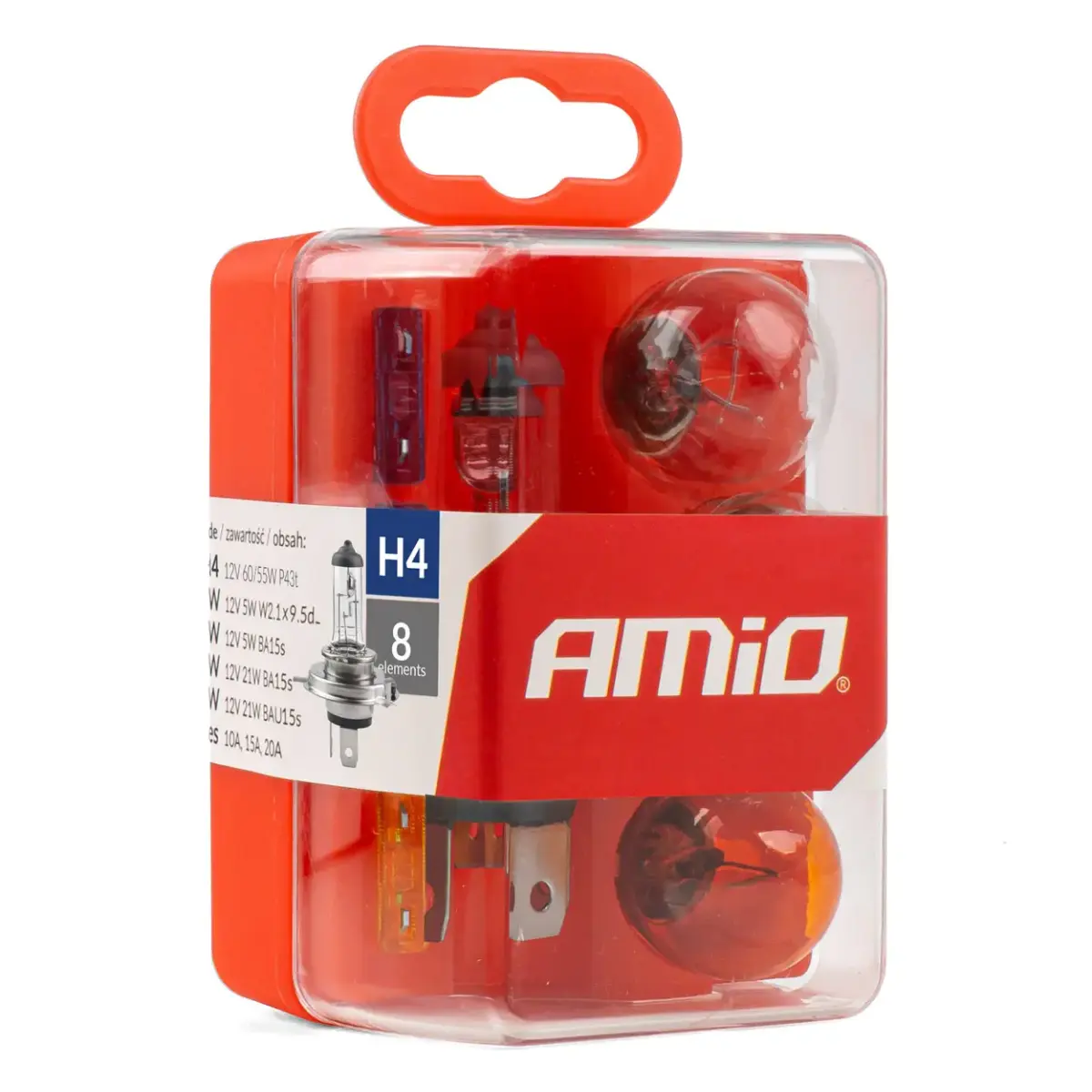 Halogen bulbs & fuses set 8 pcs H4