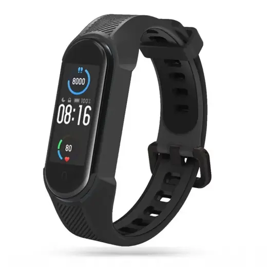Tech-Protect Armor nutikella rihm Xiaomi Mi Band 5/6/7 jaoks | plast | must