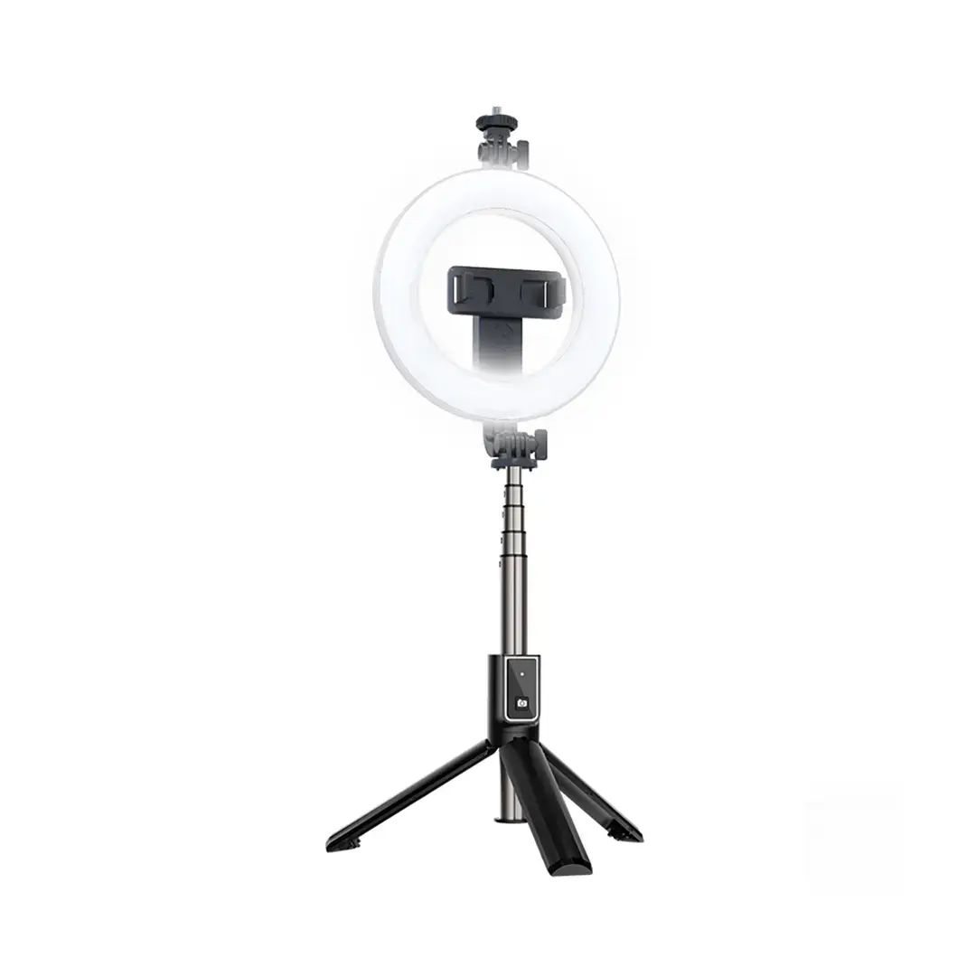 XO selfie stick Bluetooth tripod SS12 black 95cm with LED lamp