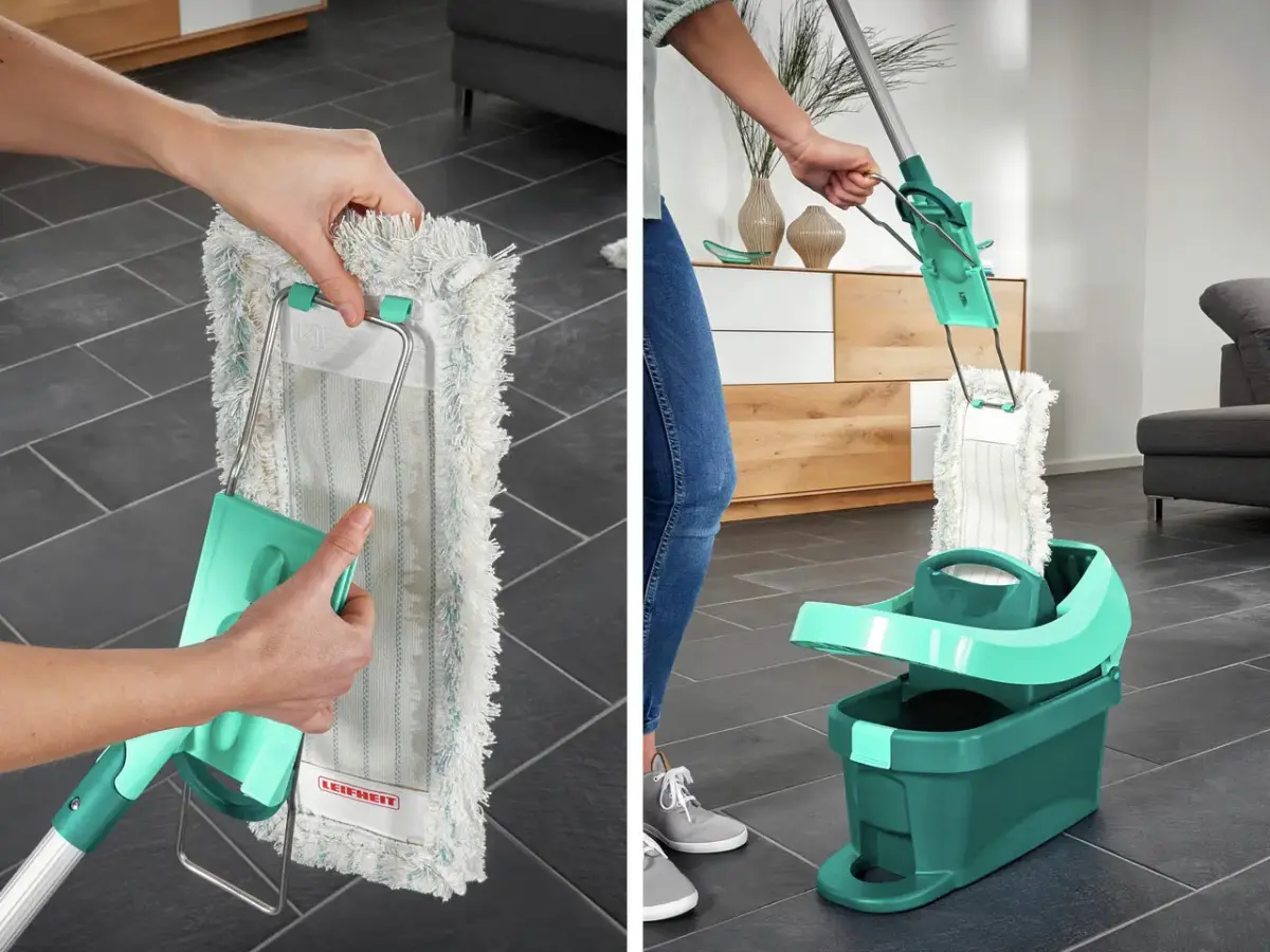 LEIFHEIT Grīdas birste ar teleskopisku kātu Profi XL micro duo 42cm