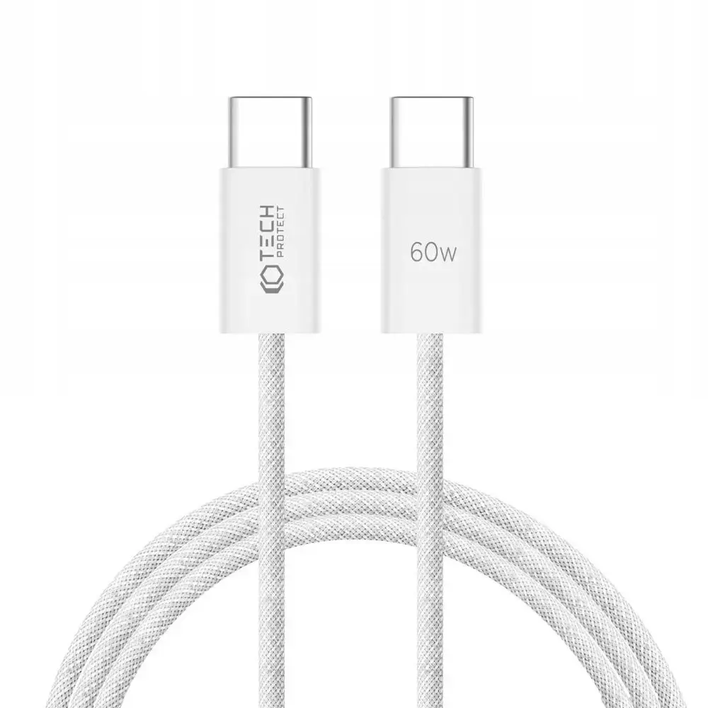 Tech-Protect UltraBoost Classic USB-C | USB-C PD 60W 3A 2m cable - white