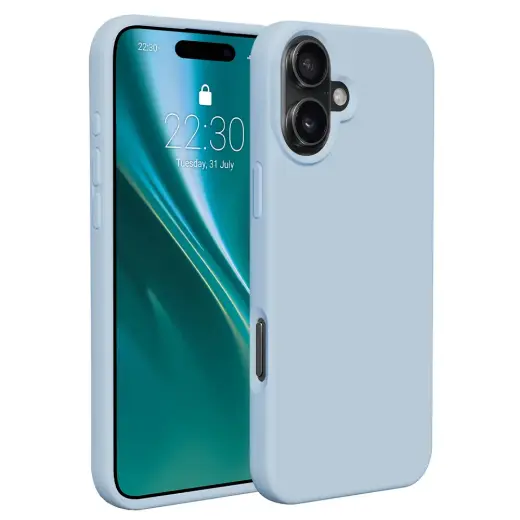 Etteri Silicone case for iPhone 16 light blue