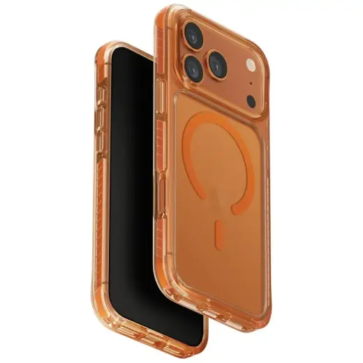 UNIQ Combat чехол с подставкой и поддержкой MagSafe для телефона iPhone 17 Pro Max оранжевый