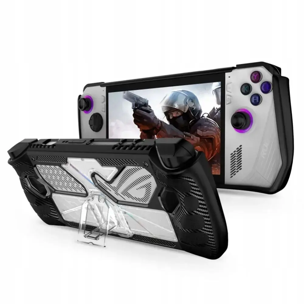 Tech-Protect Defense case for Asus ROG Ally - black and transparent