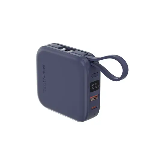 Amazing Thing Ārējais akumulators Thunder Go 10000mAh TG10KBU - USB + USB-C - PD 22,5W ar USB-C kabeli zils