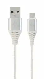 Gembird Premium data transfer and charging cable | USB-A to Micro USB | 1m | silver, white