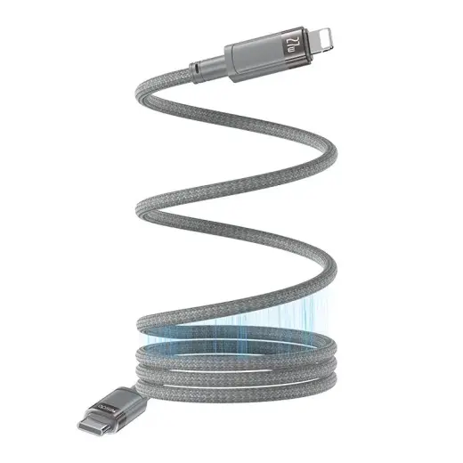 YESIDO CA172L andmeedastus- ja laadimiskaabel | USB-C kuni Lightning | 27W | 1m | hall