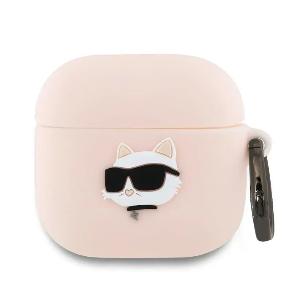 Karl Lagerfeld KLA4RUNCHP AirPods 4       cover różowy|pink Silicone Choupette Head 3D