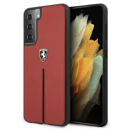 Ferrari FEOSIHCS21SRE S21 G991 czerwony|red hardcase Off Track Leather Nylon Stripe