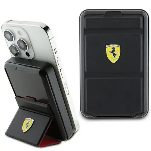 Ferrari FEPB10MSPLEK ārējais akumulators (powerbank) | 10000 mAh | 15W | USB-C, MagSafe, Bezvadu | melns