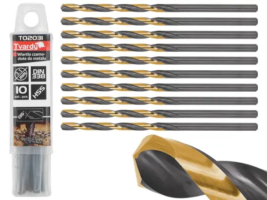 HSS 3.10mm must-kuldne metallipuur