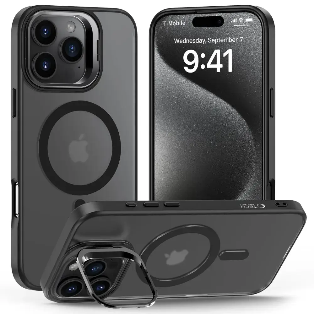 TECH-PROTECT MAGSTAND MAGSAFE IPHONE 16 PRO MAX MATĒTS MELNS