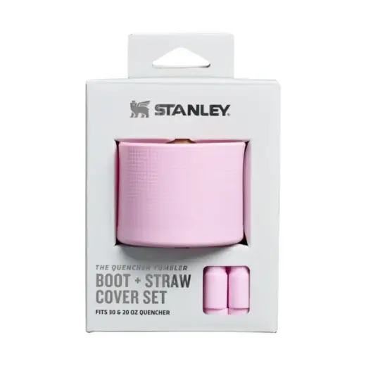 Aizsargpārvalka un salmiņu vāciņu 2 gab. komplekts termokrūzēm 0,89L/0,59L The Quencher Boot + Straw Topper rozā