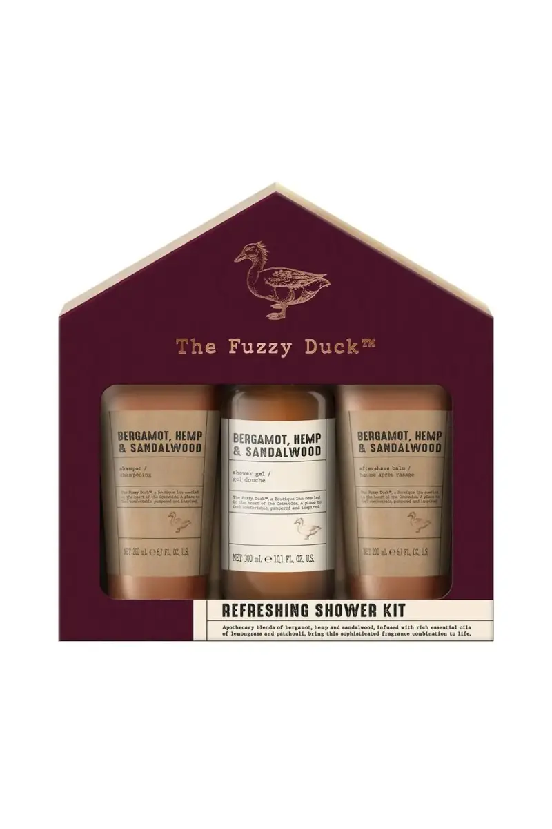 Debenhams Men the Fuzzy Duck Bergamot, Hemp & Sandalwood Men's Refreshing Shower Kit Gift Set