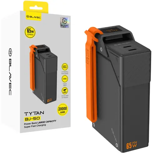 Blavec Power Bank 20000mAh BJ-50 Tytan 65W - 2x Type-C (PBBJ50A) black