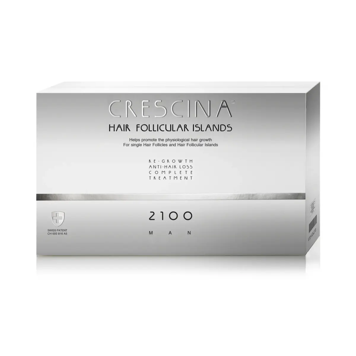 Labo, Crescina Follicular Islands 2100, For Growth Stimulation, Ampoules Treatment Serum, For Scalp, For Men, 20 pcs