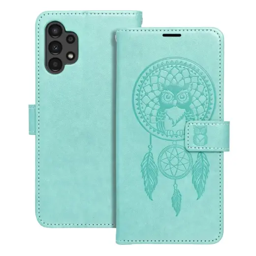 MEZZO dreamcatcher grāmatveida maciņš telefonam Samsung Galaxy A13 4G (A135) zaļš