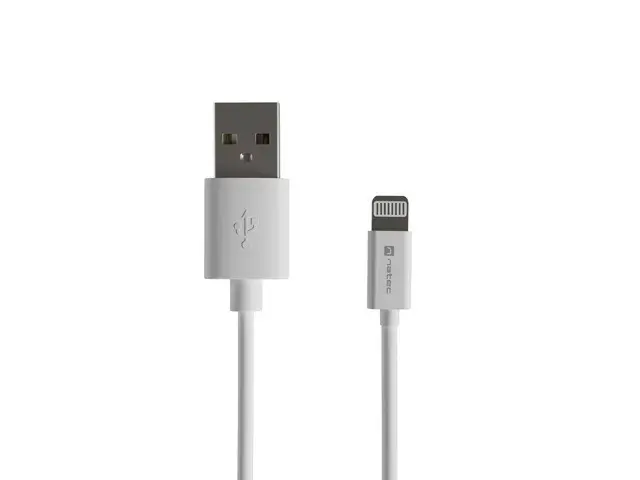 LIGHTNING(M)->USB-A(M) CABLE 1M WHITE MFI PRAT