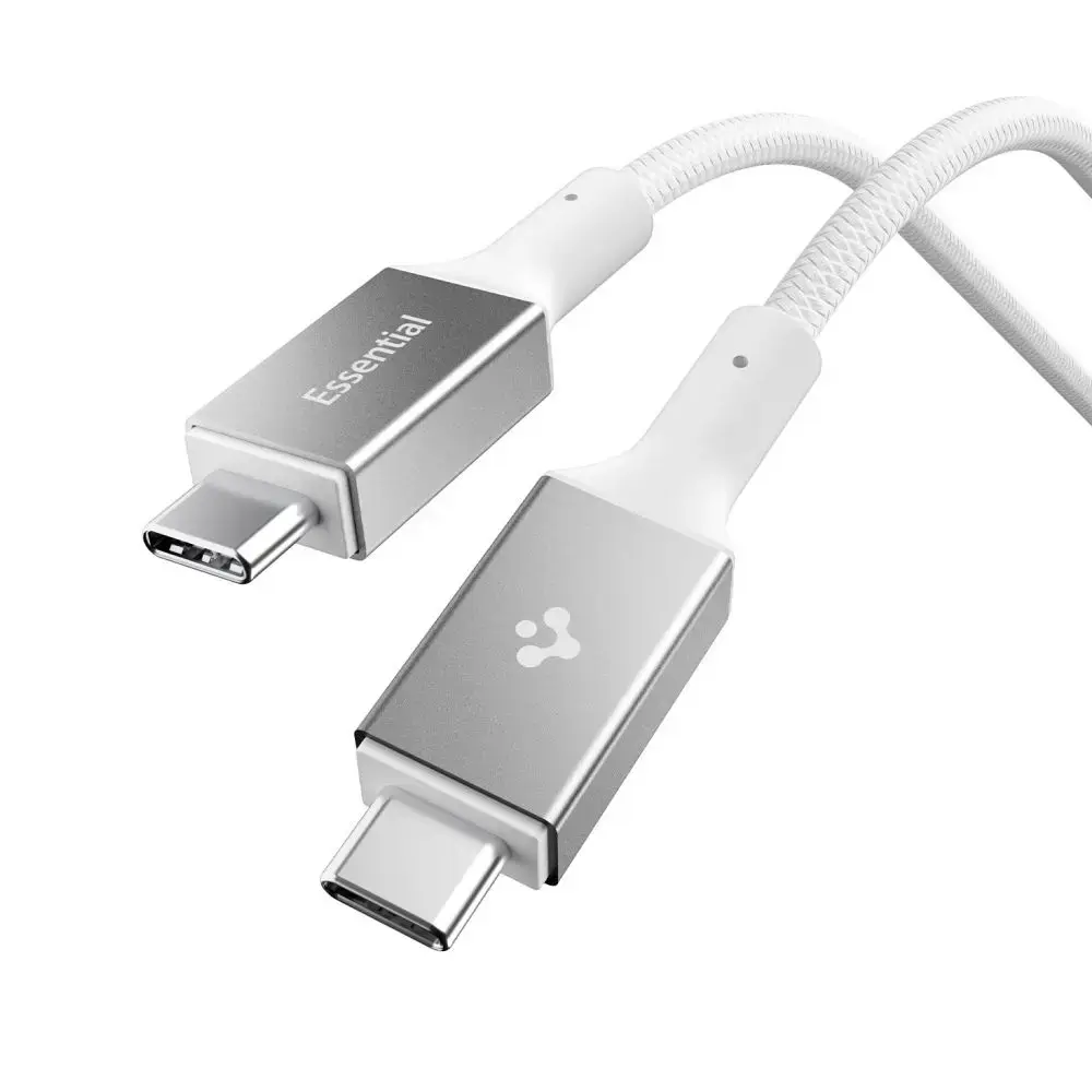 SPIGEN EB10010CC datu pārraides un uzlādes vads | USB-C uz USB-C | PD | 100W | 1m | balts