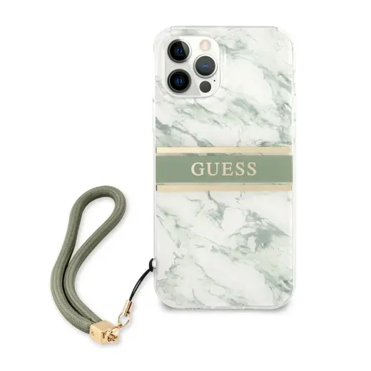 GUHCP12LKMABGN Guess TPU Marble Stripe Case for iPhone 12 Pro Max Green