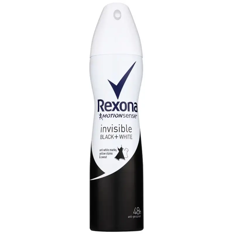 Rexona Antiperspirant Black+White Invisible Motionsense - Spray - 150ml