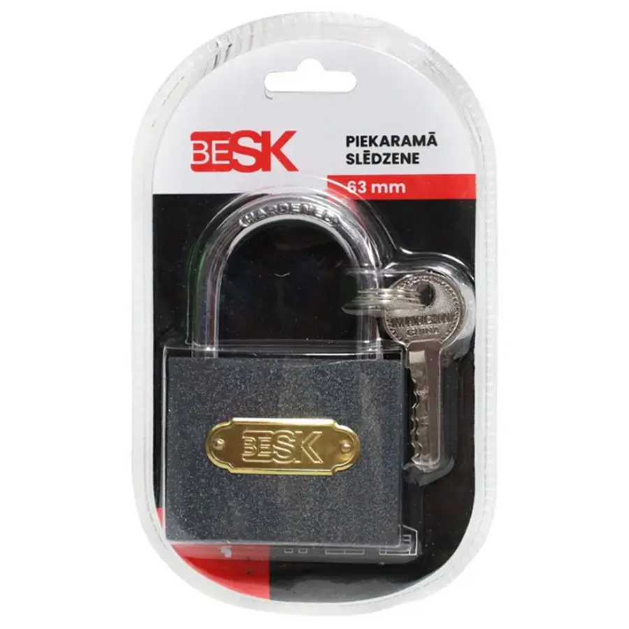 Piekaramā slēdzene ar 3 atslēgām 63mm, 25AR031-1