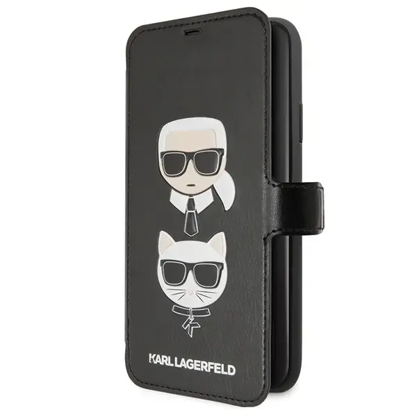 Karl Lagerfeld Grāmatu maciņš priekš iPhone 11 Pro Max melns