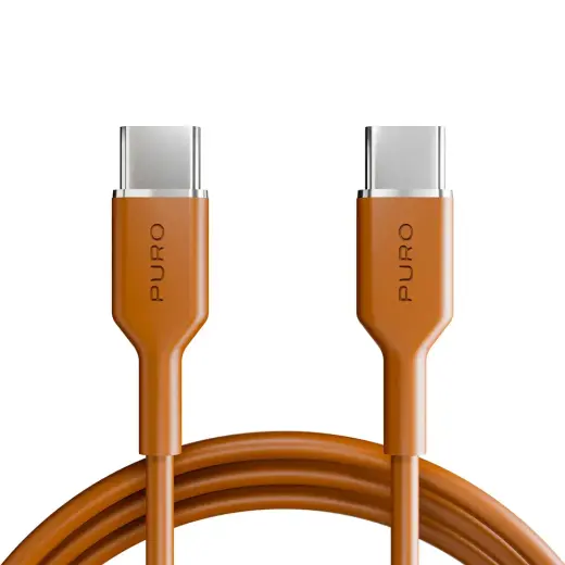 Puro ICON datu pārraides un uzlādes vads | USB-C uz USB-C | 1.5m | oranžs
