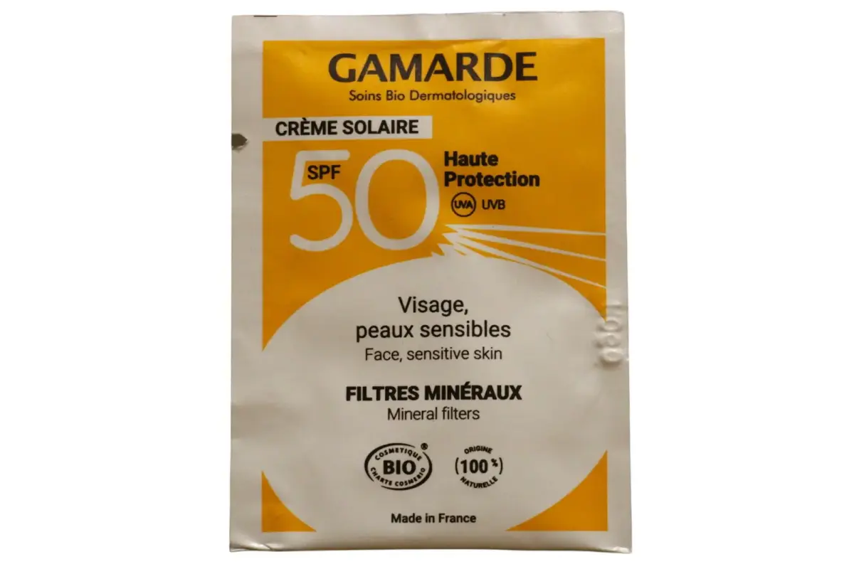 Gamarde Bio, Sun Protection, Sunscreen Cream, For Face AND Body, SPF 50, 2 ml *Sample