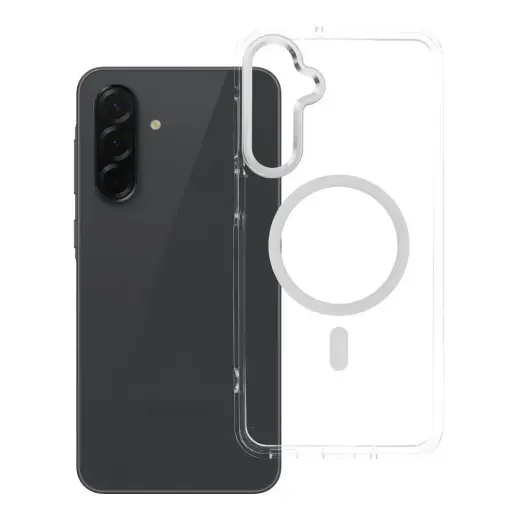 FRAME CLEAR HYBRID MAG telefono dėklas su MagSafe palaikymu Samsung Galaxy A16 4G (A165) skaidrus