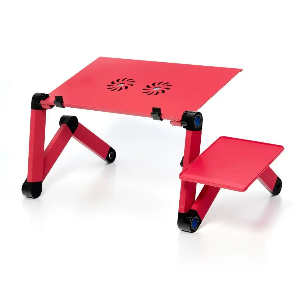 Desk for laptop uniwersal adjustable with cooling YL-803 red