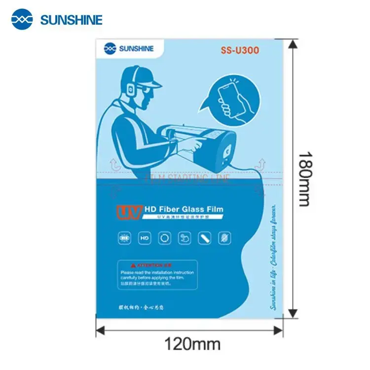 SUNSHINE SS-U300 UV Fiber Glass Films for Smartphones Pack 25 pcs