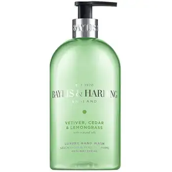Baylis & Harding Hand Soap Vetiver, Cedr & Lemongrass - Antibakteriální tekuté mýdlo na ruce 500ml