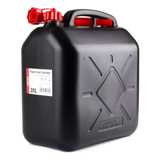 AMiO Plastic fuel can 20L, black