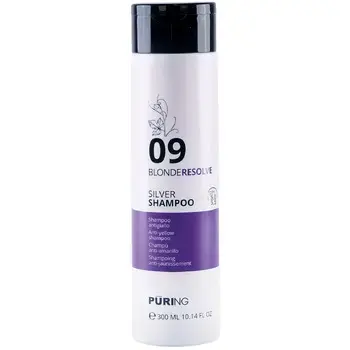 Puring 09 BlondeResolve Silver Shampoo - Neutralizační šampon pro blond, šedé a odbarvené vlasy 300ml