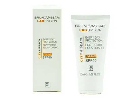 Bruno Vassari, City & Beach, Titanium Dioxide, Hydrating, Morning, Cream, For Face, SPF 40, 50 ml