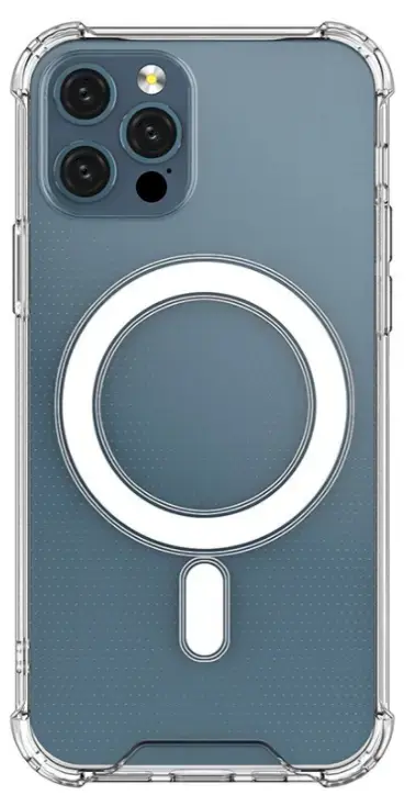 Fusion MagSafe Magnetic protect silicone case for Apple iPhone 12 Mini transparent