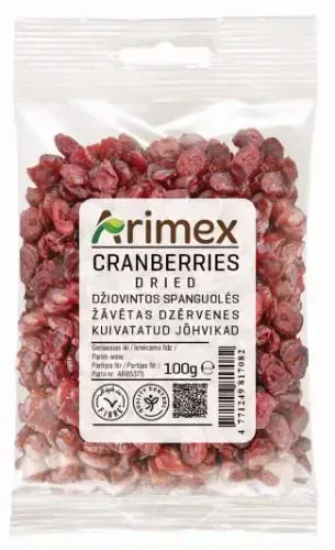 Žāvētas dzērvenes ARIMEX, 100g