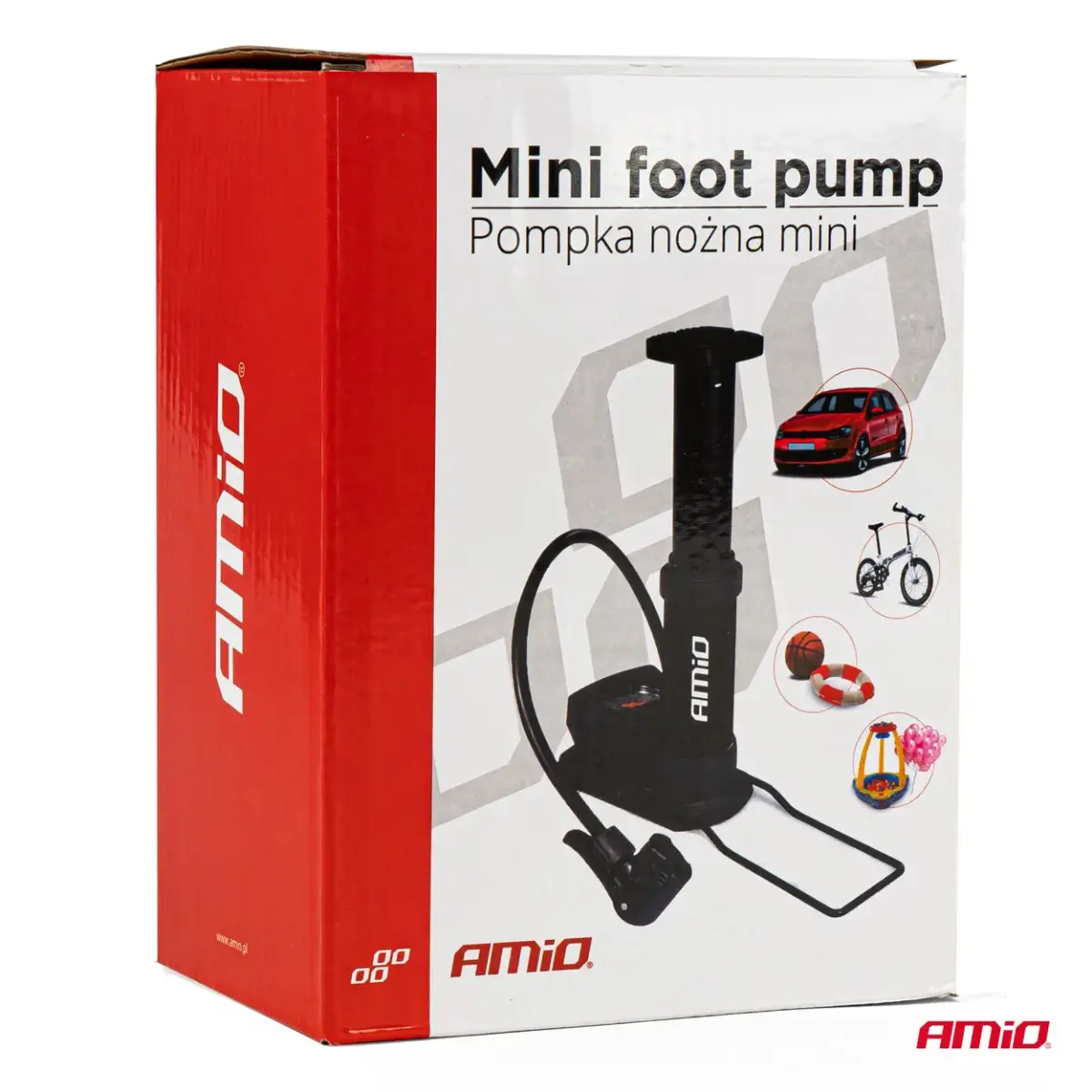 High Pressure Mini foot pump with pressure gauge PU03