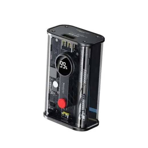 yesido Powerbank YP35 10 000 mAh 22.5W  + PD 20W, LED TRANSPARENT