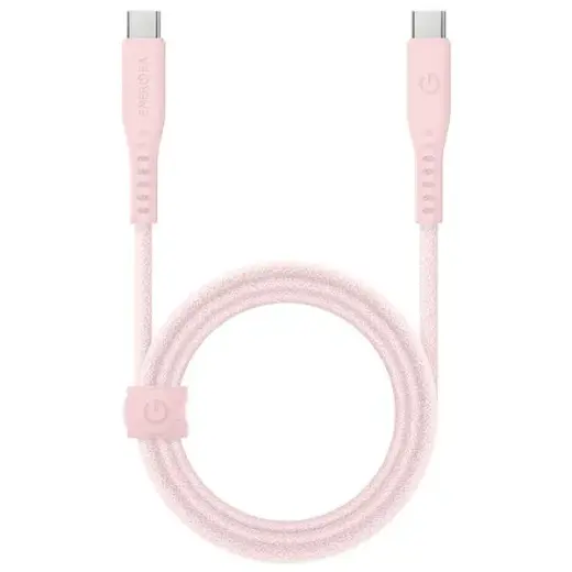 ENERGEA Flow datu pārraides un uzlādes vads | USB-C uz USB-C | 240W | 1.5m | rozā
