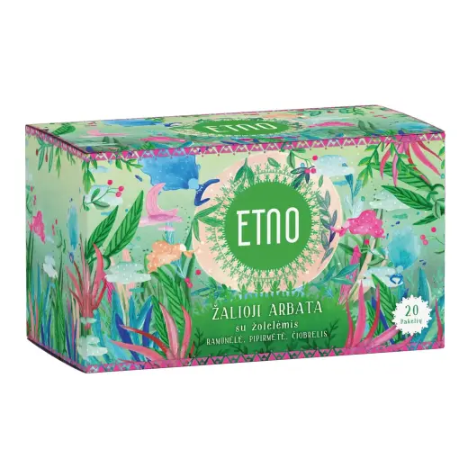 Zaļā tēja ETNO Green Tea With Herbs, 2gx20