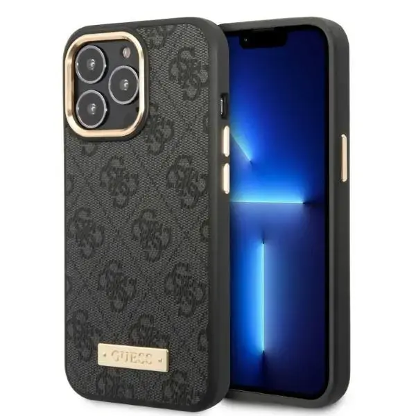 Guess PU 4G MagSafe Compatible Case for iPhone 13 Pro Max Black