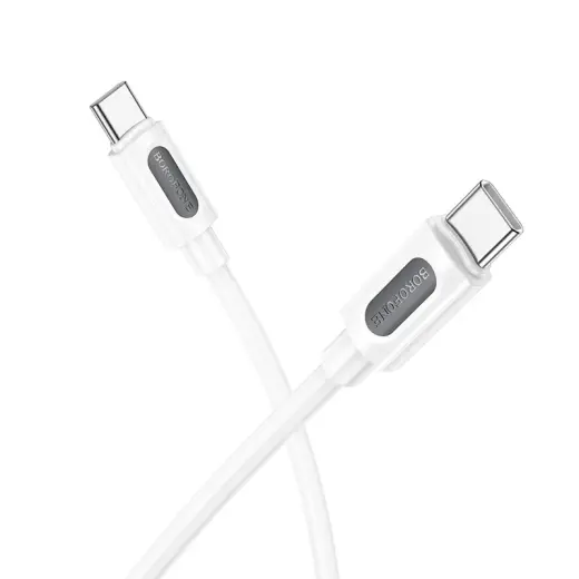 Borofone BX114 Structure data transfer and charging cable | USB-C to USB-C | 60W | 1m | white