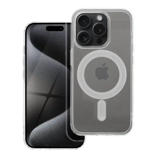Clear Mag maciņš ar MagSafe atbalstu telefonam iPhone 15 Pro caurspīdīgs