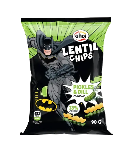 Oho Lēcu čipsi ar gurķu un diļļu garšu BATMAN 90g